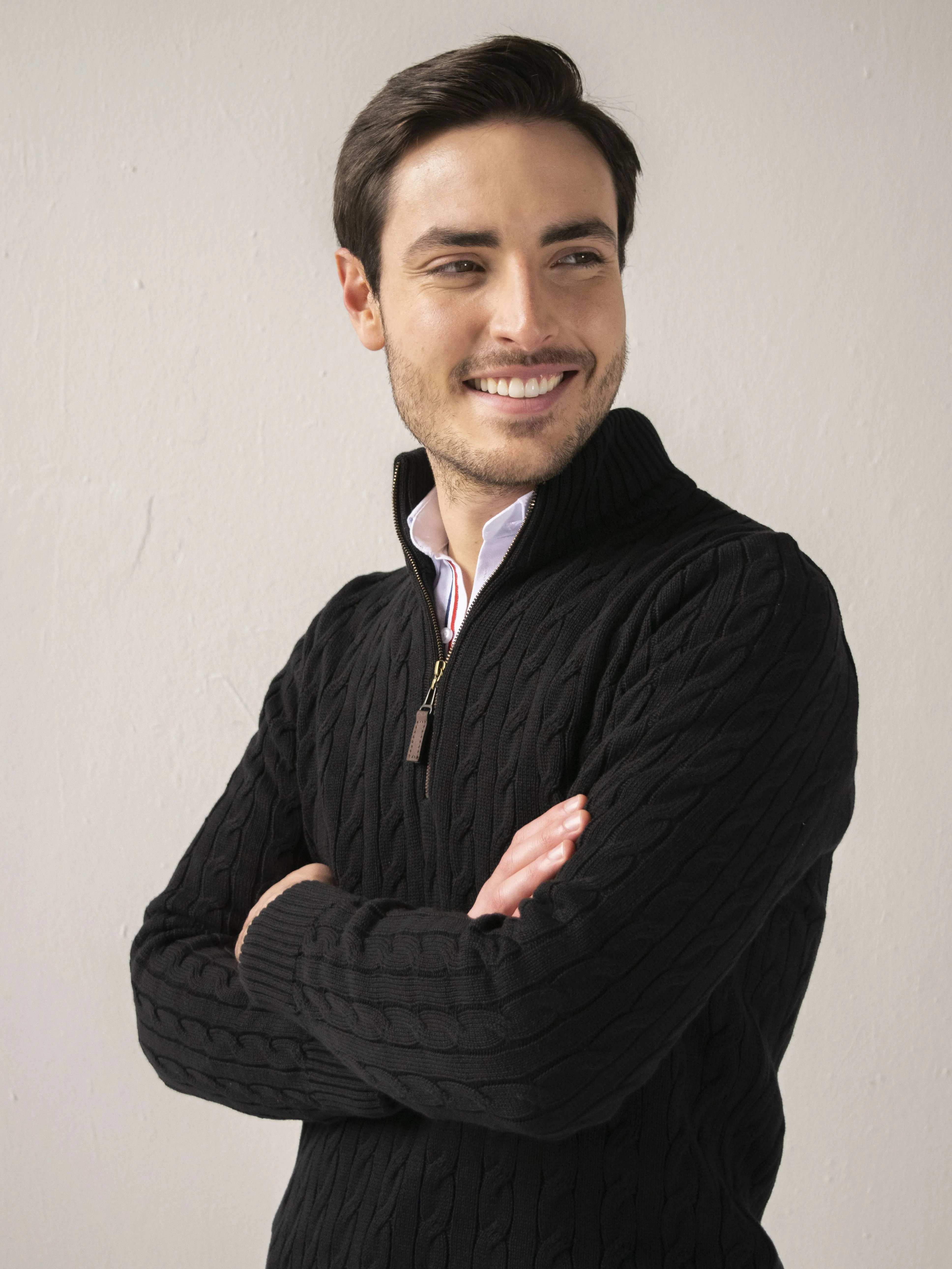 2-Pack Suéter Halfzip Trenzado