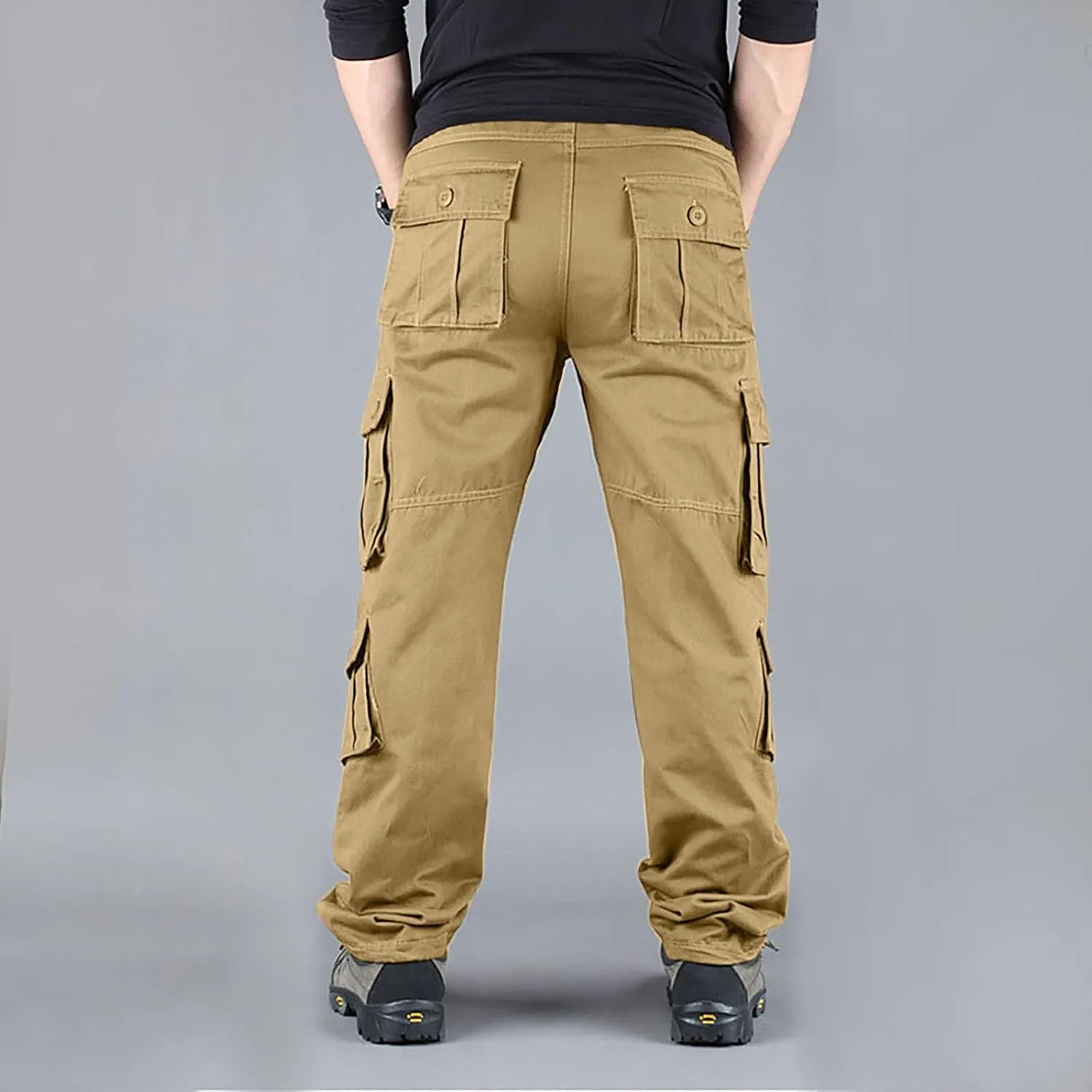 ADHOWBEW Cargo Pants Men Hiking Stretch Workout Waterproof Big and Tall Construction Trousers