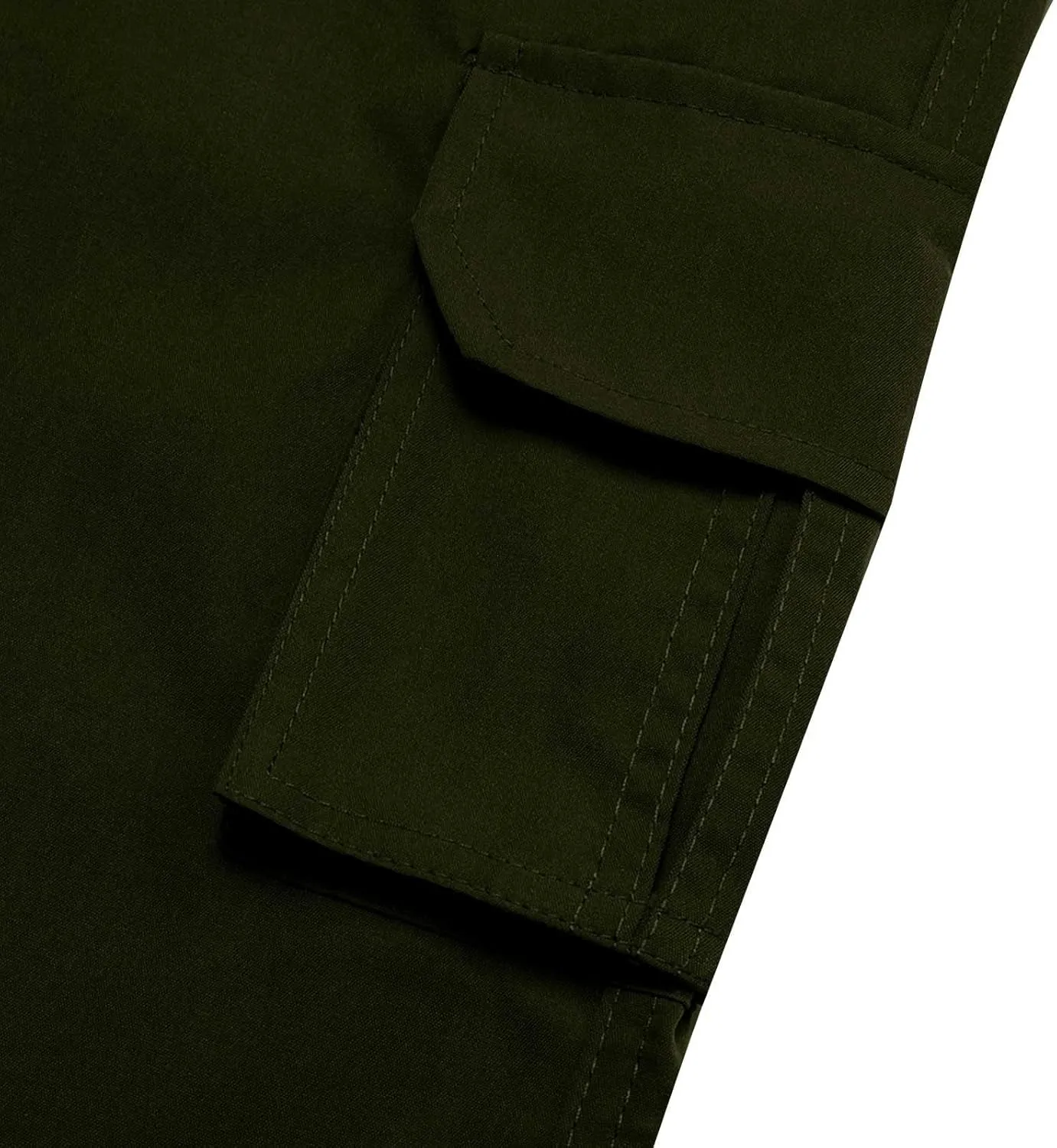 ADHOWBEW Tactical Pants Men Elastic Waist Pockets Relaxed Fit Work Construction Big and Tall Joggers