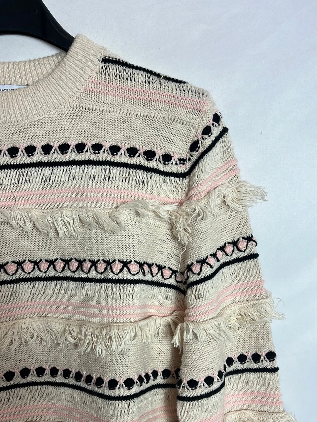 &OTHER STORIES . Jersey beige flecos . T S