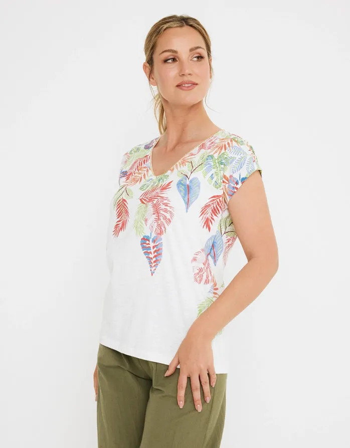 Camiseta Manga Corta Hojas - Leaf
