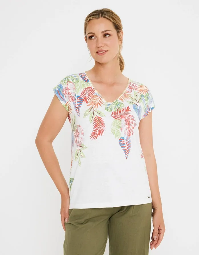 Camiseta Manga Corta Hojas - Leaf