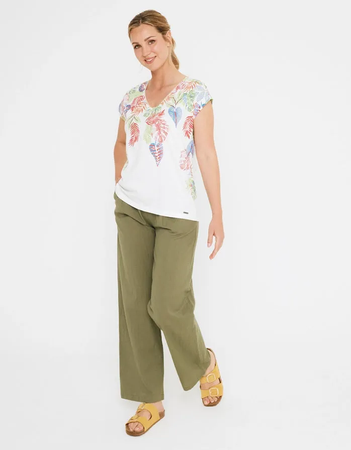 Camiseta Manga Corta Hojas - Leaf