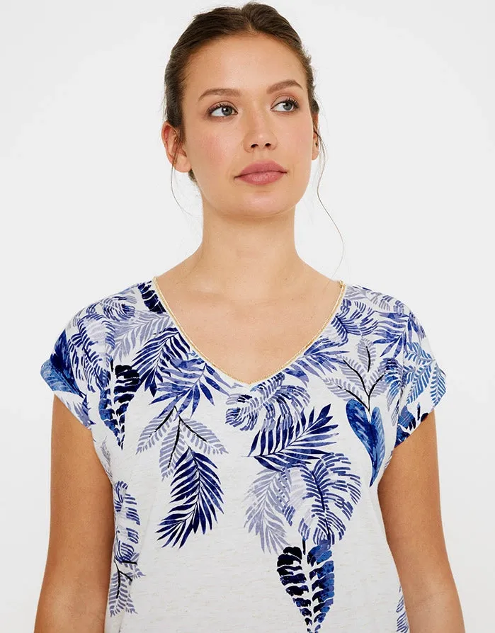 Camiseta Manga Corta Hojas - Leaf