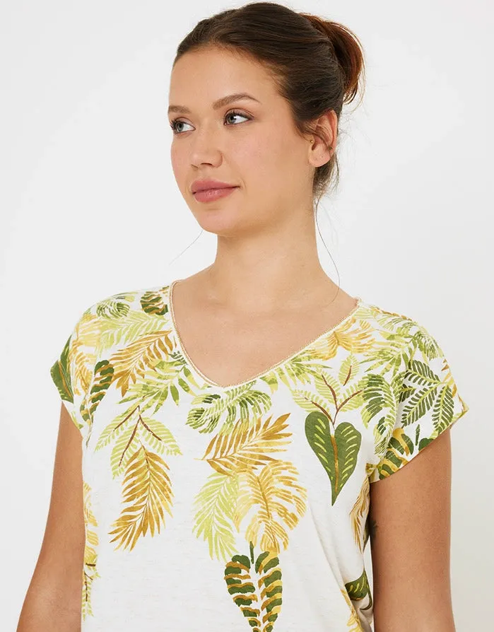 Camiseta Manga Corta Hojas - Leaf