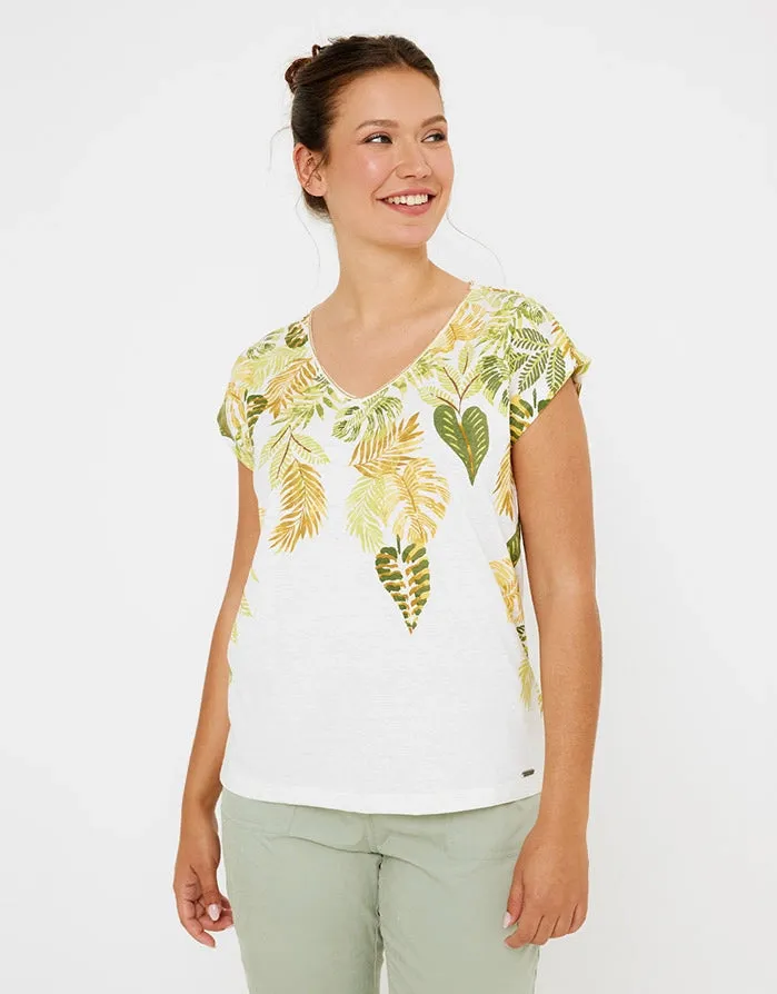 Camiseta Manga Corta Hojas - Leaf