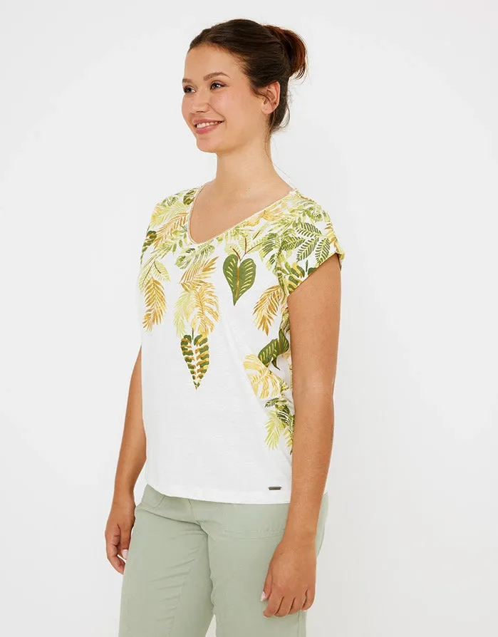 Camiseta Manga Corta Hojas - Leaf