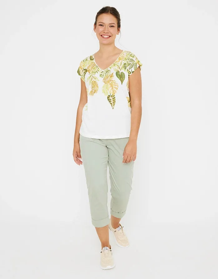 Camiseta Manga Corta Hojas - Leaf