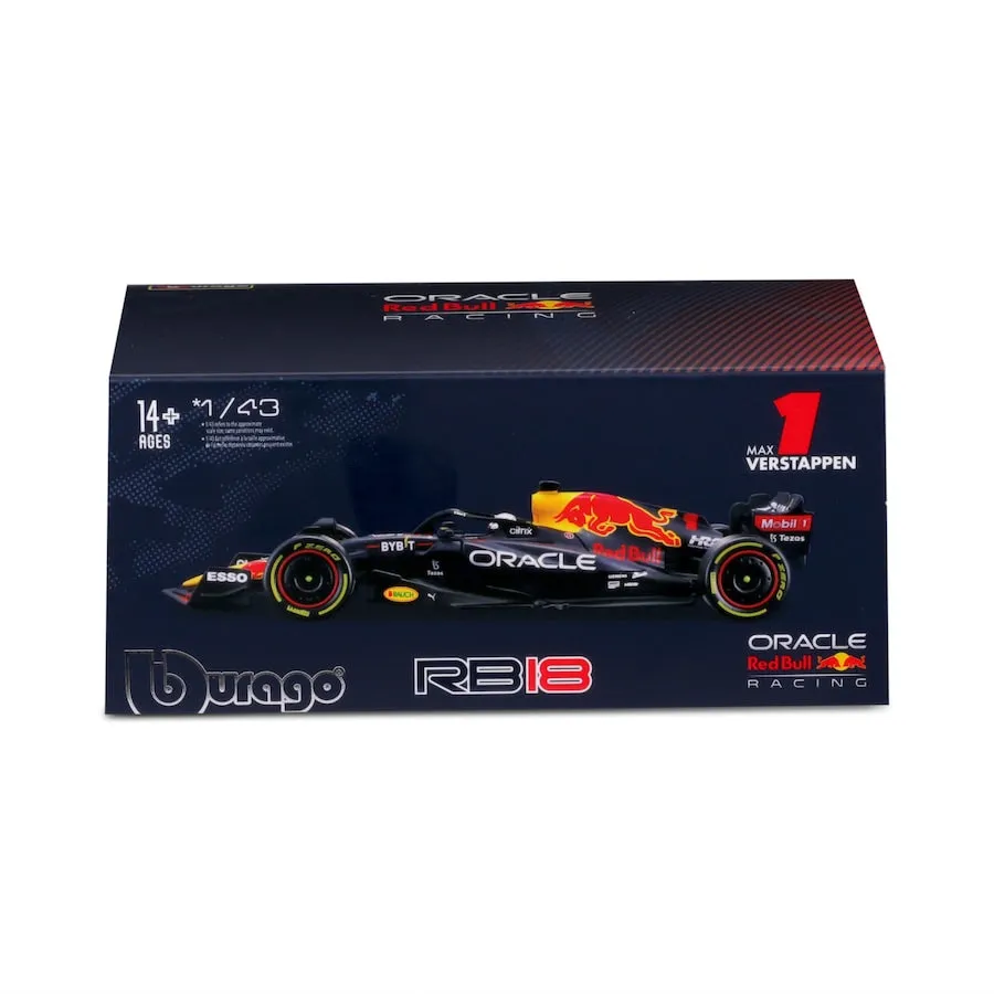 Carro a Escala 1:43 RB18 Max Verstappen #1 - Azul Oscuro