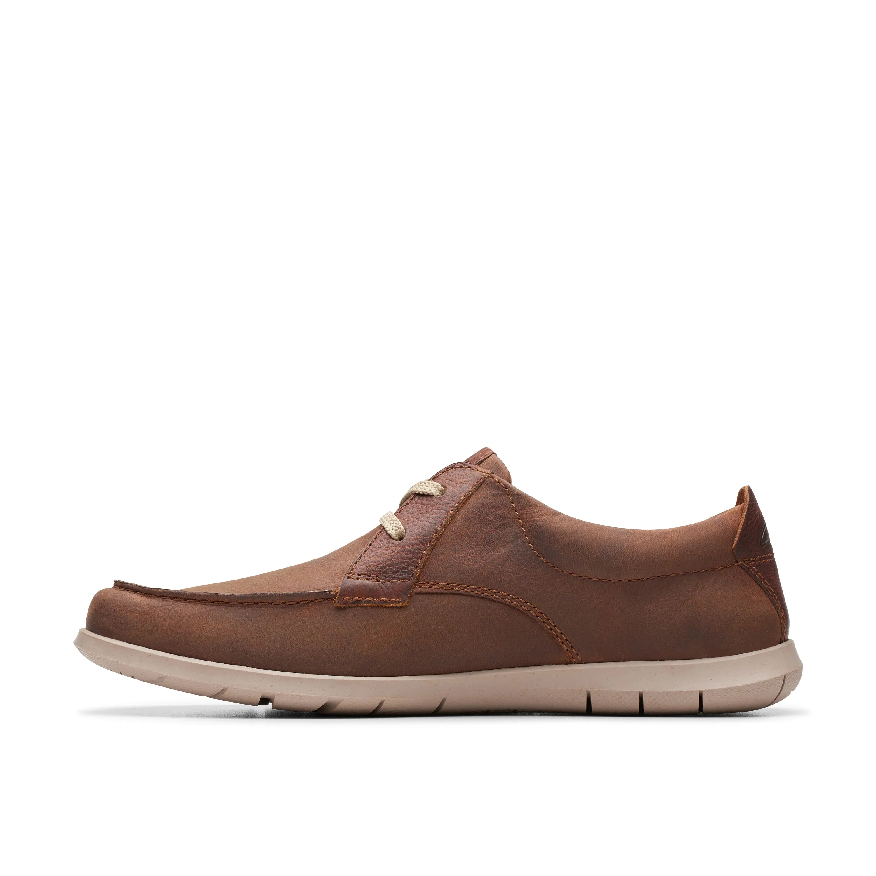 CLARKS | ZAPATOS CASUAL HOMBRE | FLEXWAY LACE DARK TAN LEATHER | MARRÓN