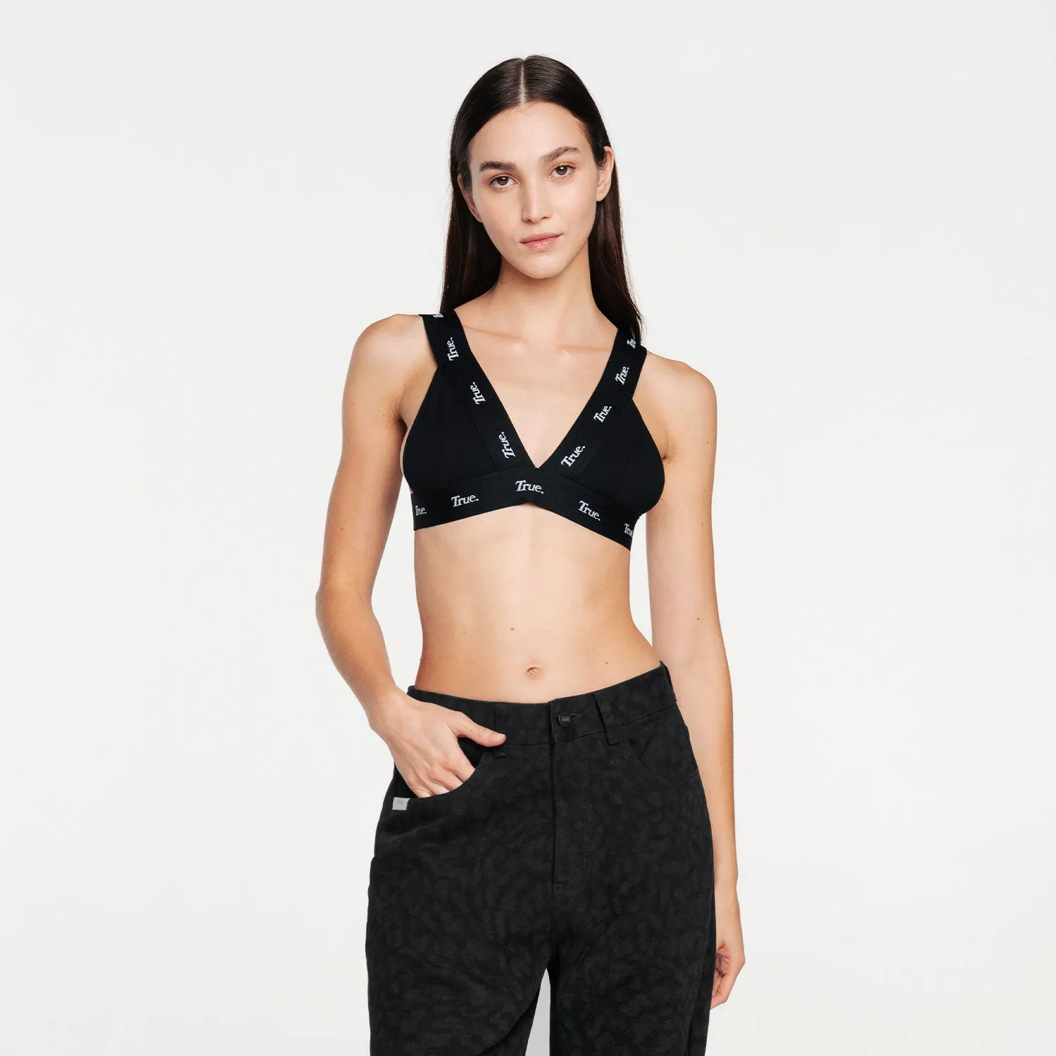 Elastic Top Bra - Black
