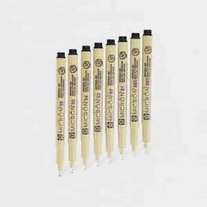 Estuche 8 Rotuladores Negros Pigma Micron Sakura