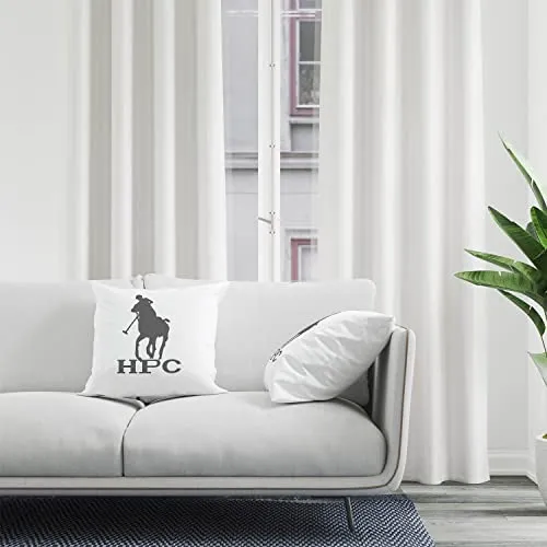 HPC POLO Cojín Decorativo Modelo Polo, para Recamara y Sala, Diseño Exclusivo, Suave y cómodo, Cuadros Gris