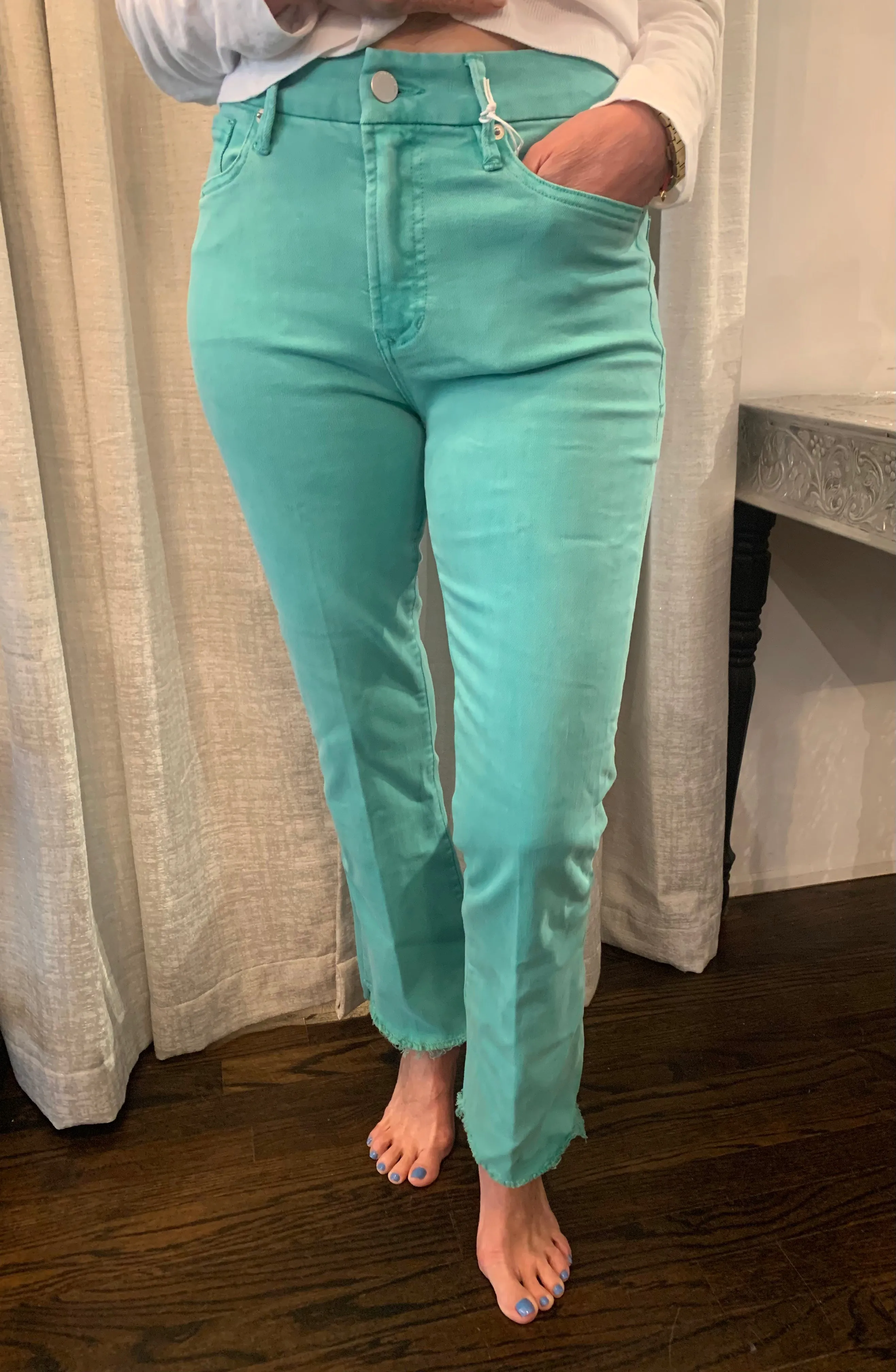 Jeanne Hi Lo Hem Denim *Multiple Colors*