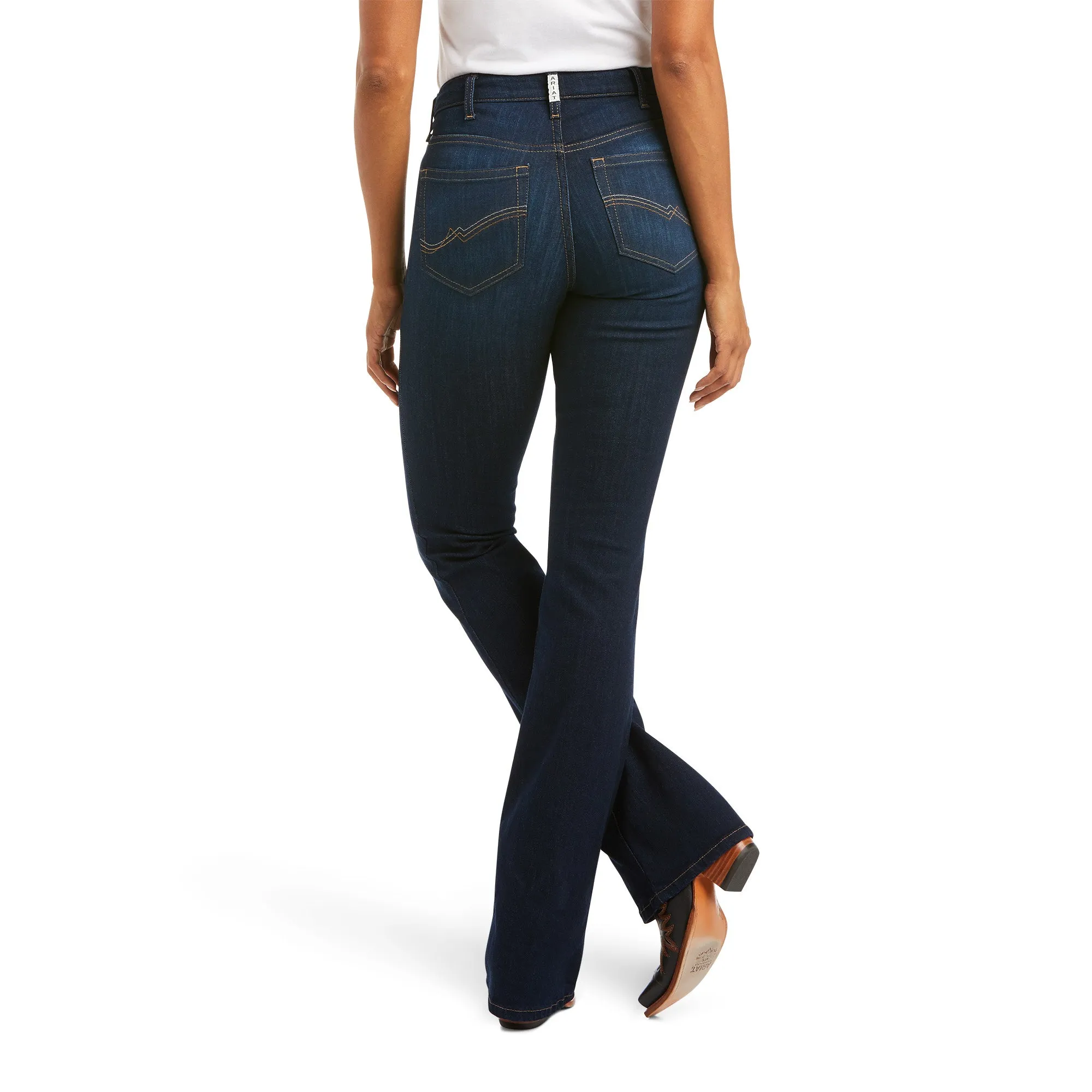 Jeans R.E.A.L. Ballary Tiro Alto Corte de Bota