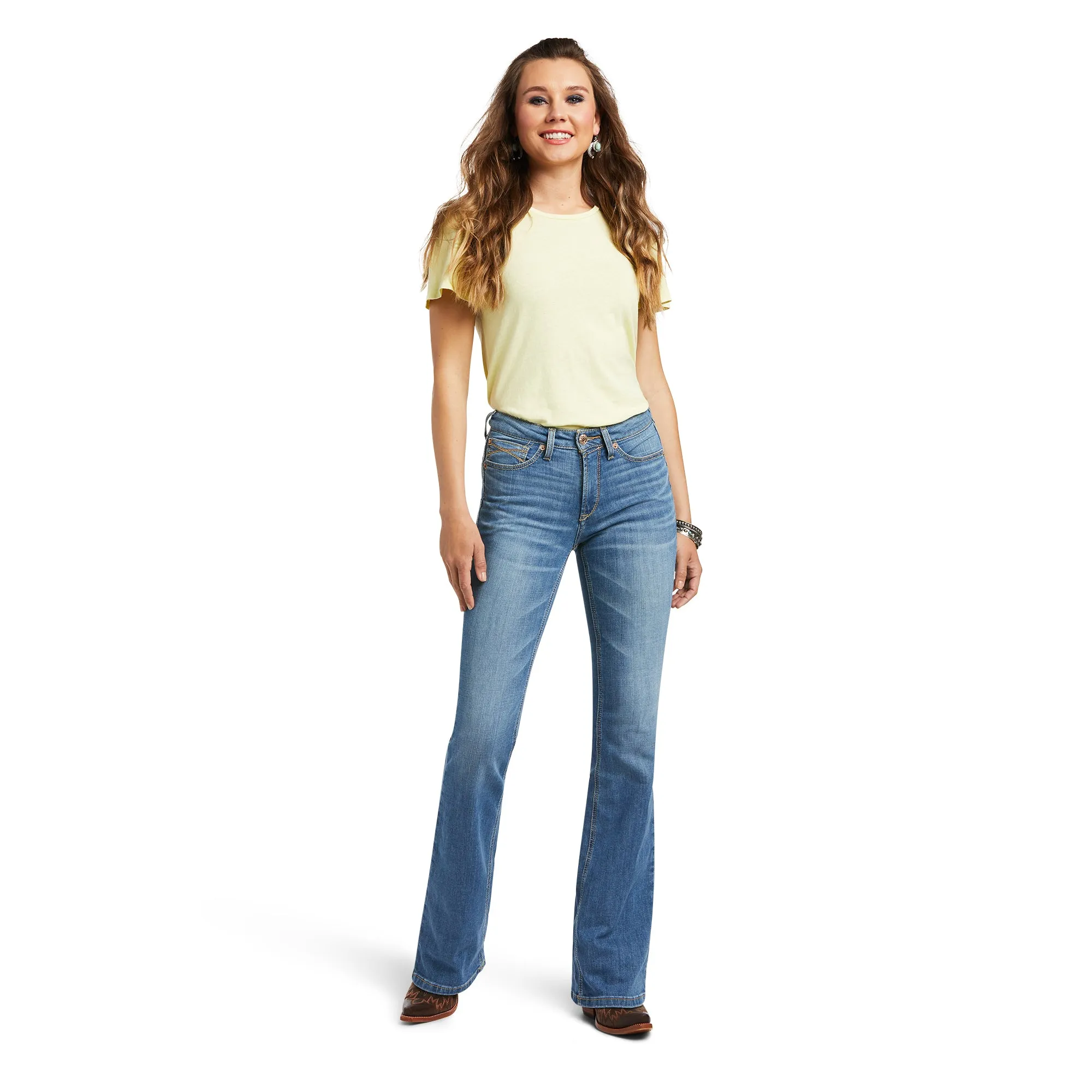 Jeans R.E.A.L. Daniela Tiro Alto Corte de Bota