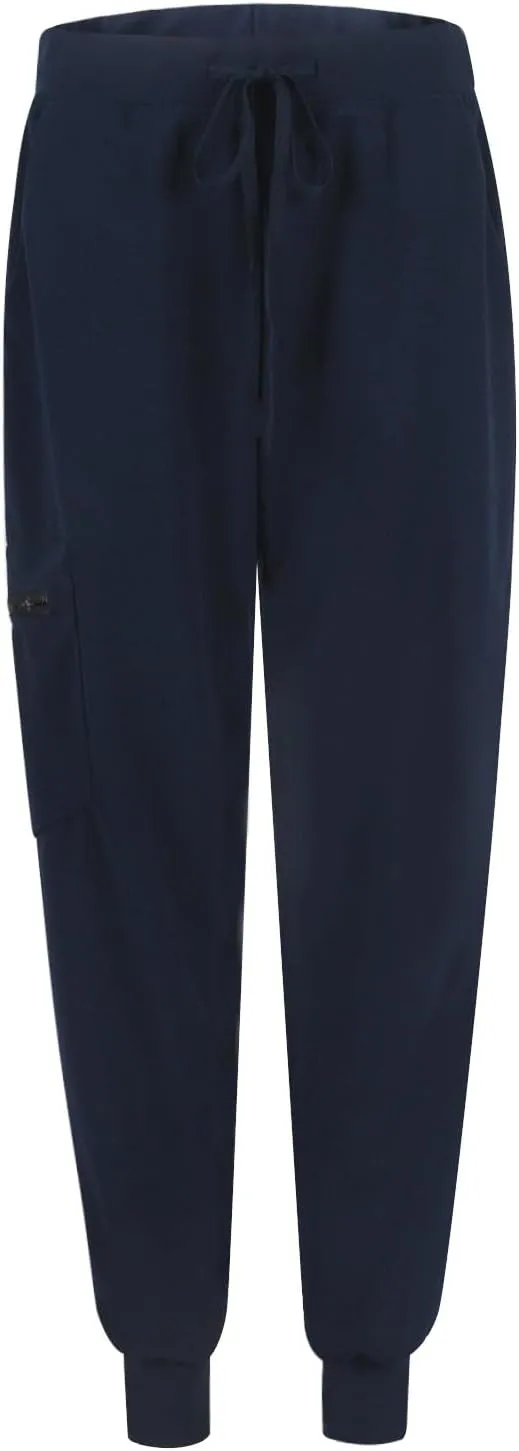 Jogger Scrubs for Women High Waisted Baggy Drawstring Cargo Pull On Pants Yoga Cute Casual Stretch Scrubs Pants