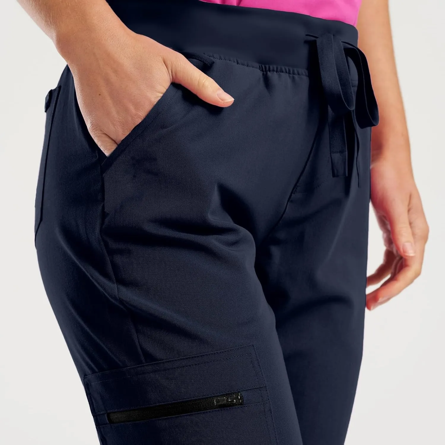 Jogger Scrubs for Women High Waisted Baggy Drawstring Cargo Pull On Pants Yoga Cute Casual Stretch Scrubs Pants