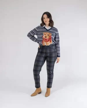 LEGGINGS PUSH-UP ESTAMPADO AZUL OSCURO