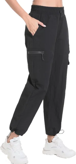 Lightweight Women Cargo Pants with Pockets Quick Dry Workout Athletic Travel Lounge Pantalones Outdoor Camping Hiking Pants