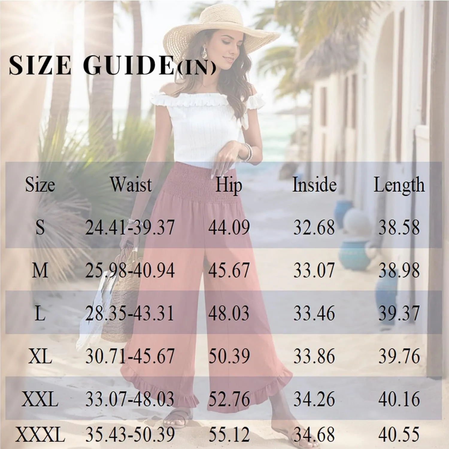 Linen Palazzo Pants Women Summer Boho Wide Leg High Waist Lounge Pant 2025 Casual Beach Vacation Outfits