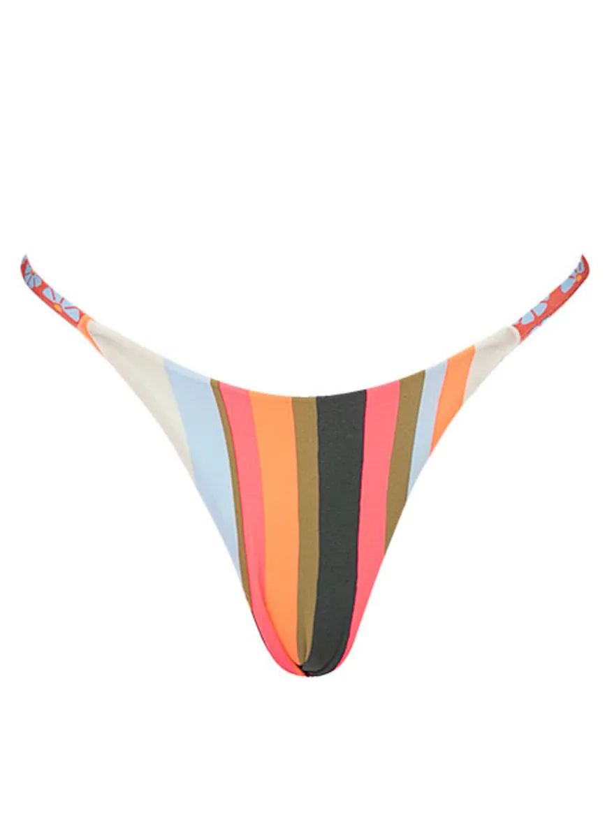 Maaji Pattern Scope Micro Midi Regular Rise Single Strap Bikini Bottom