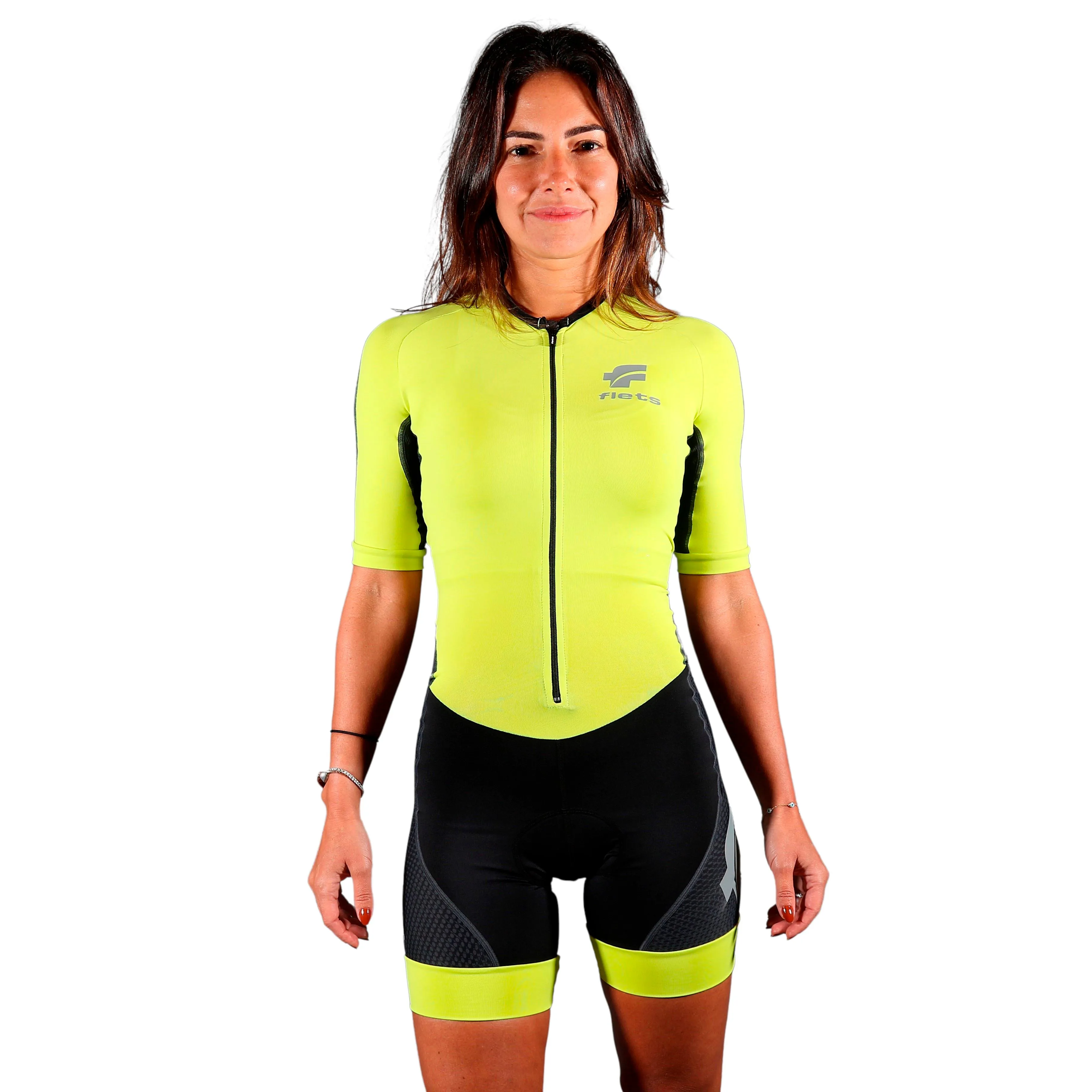 Macaquinho CICLISMO c/manga VERDE l Fem