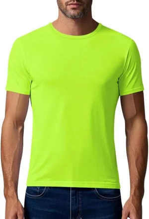 Men Summer T Shirt Short Sleeve Workout Breathable Athletic Running Tees Tops Super Soft Well-Crafted Classic Tee