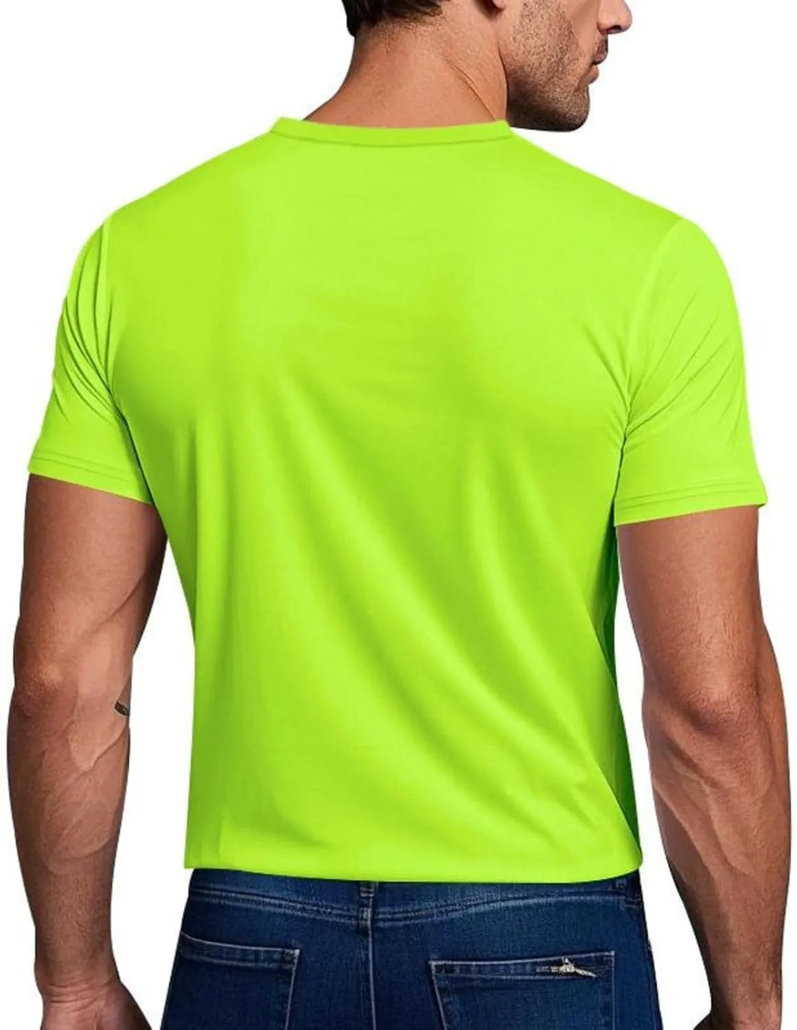 Men Summer T Shirt Short Sleeve Workout Breathable Athletic Running Tees Tops Super Soft Well-Crafted Classic Tee