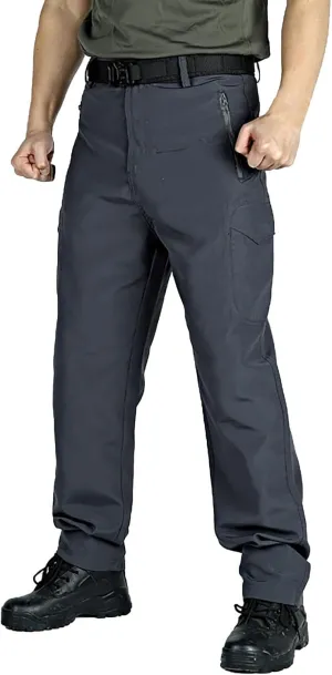 Men's Cargo Pants Hiking Work Outdoor Breathable Military Classic Water Resistant Regular Fit Trousers