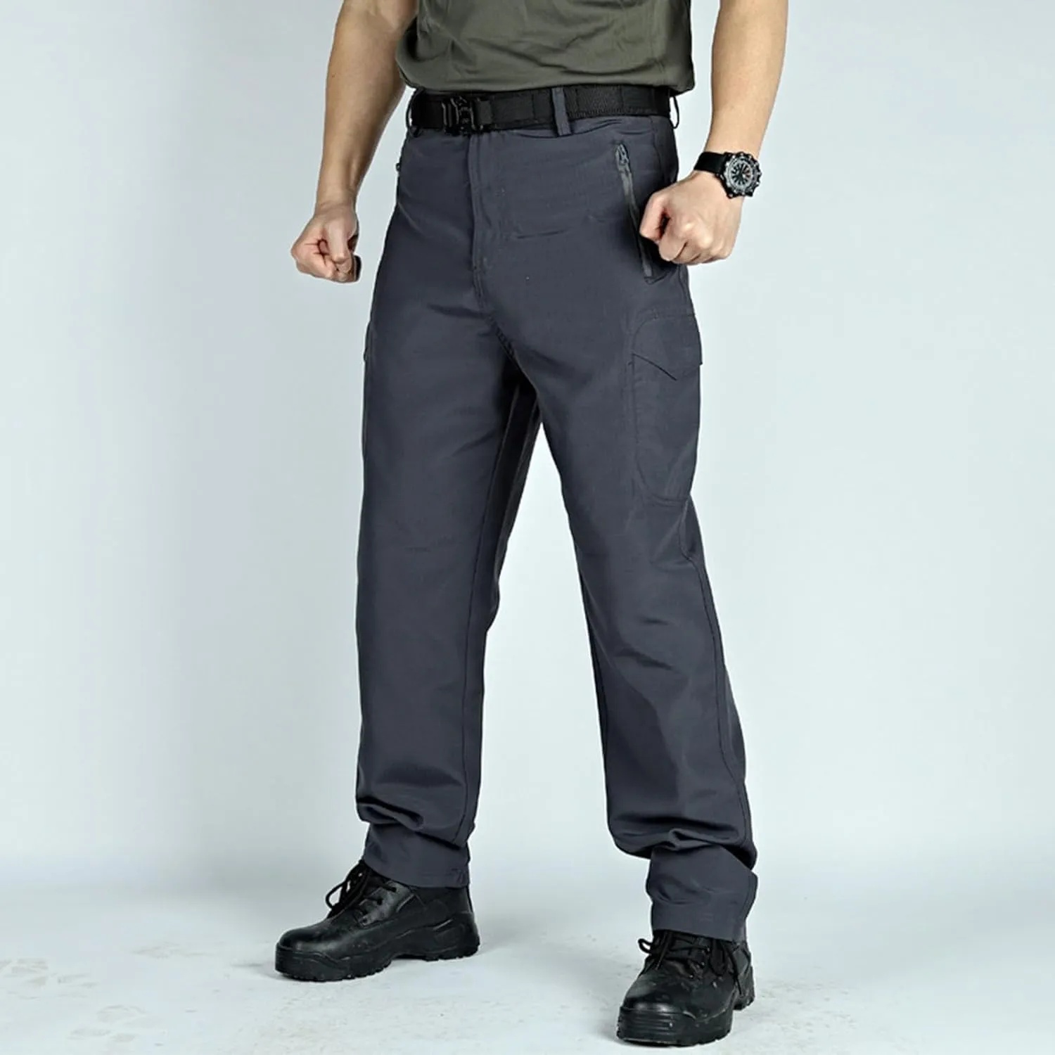 Men's Cargo Pants Hiking Work Outdoor Breathable Military Classic Water Resistant Regular Fit Trousers