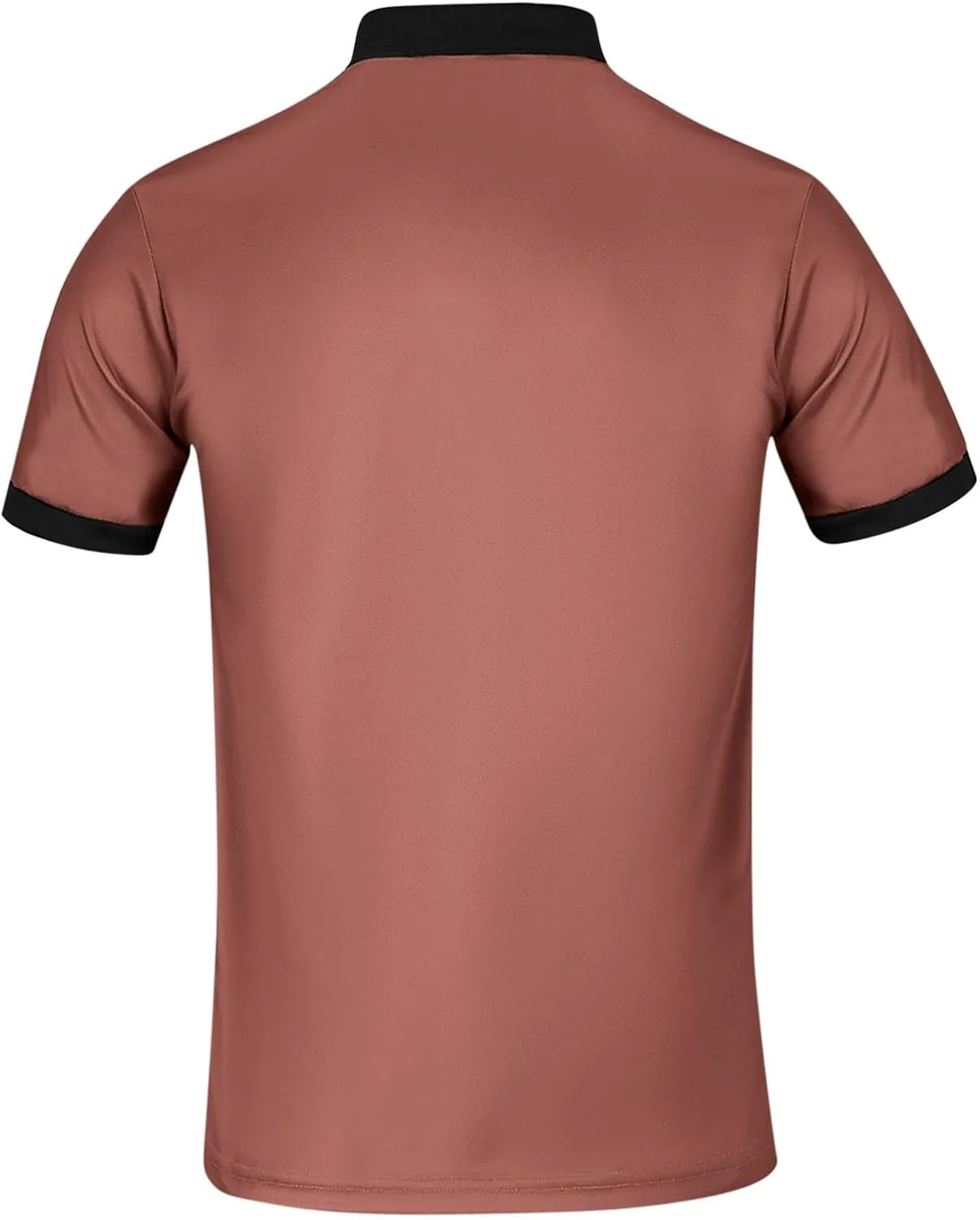 Men's Classic fit Polo Shirts Short Sleeve Fashion Golf Shirt Casual Striped Slim Fit Buttoned Henley T-Shirts