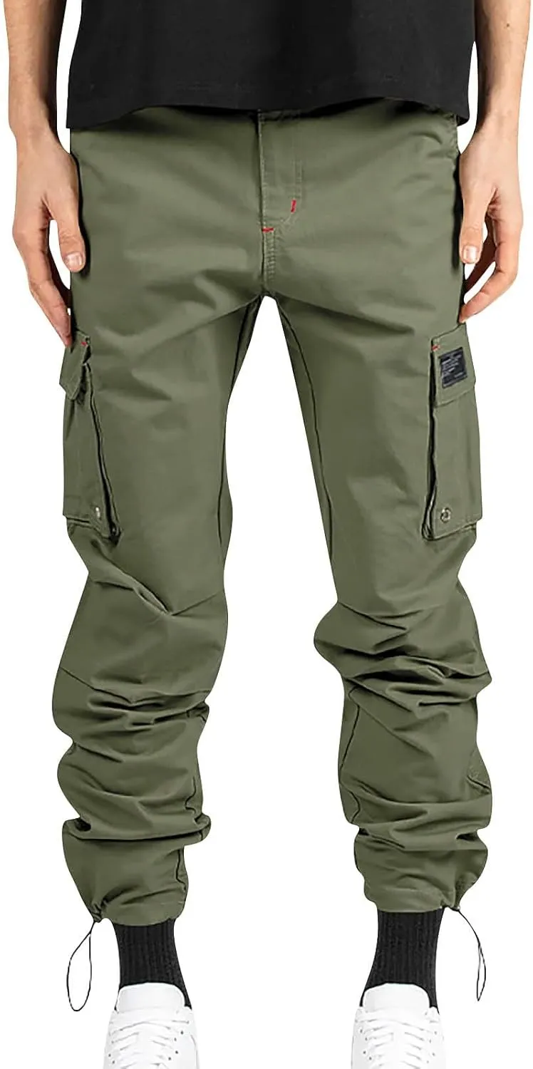 Mens Flexcamo Tactical Waterproof Pant for Men Relaxed Fit Work Camo Hiking Construction Pants Multi Pockets