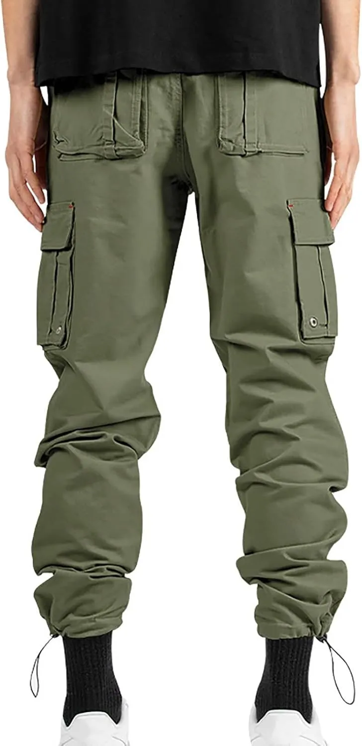 Mens Flexcamo Tactical Waterproof Pant for Men Relaxed Fit Work Camo Hiking Construction Pants Multi Pockets
