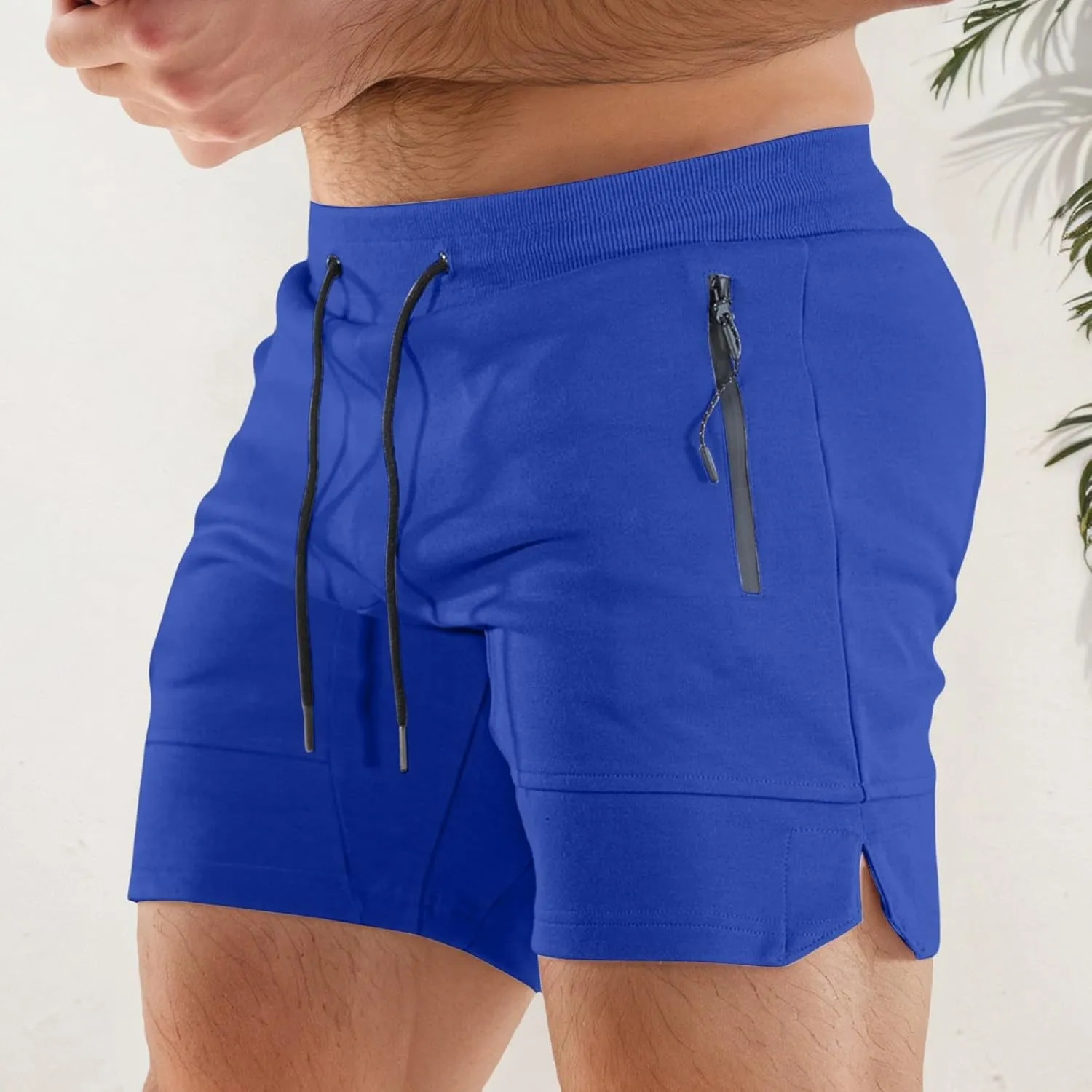 Mens Sweatpants with Pockets Linen Plaid Beach Slim Fit Body Business Shorts Outfits Regular Fit Resort Wear Big and