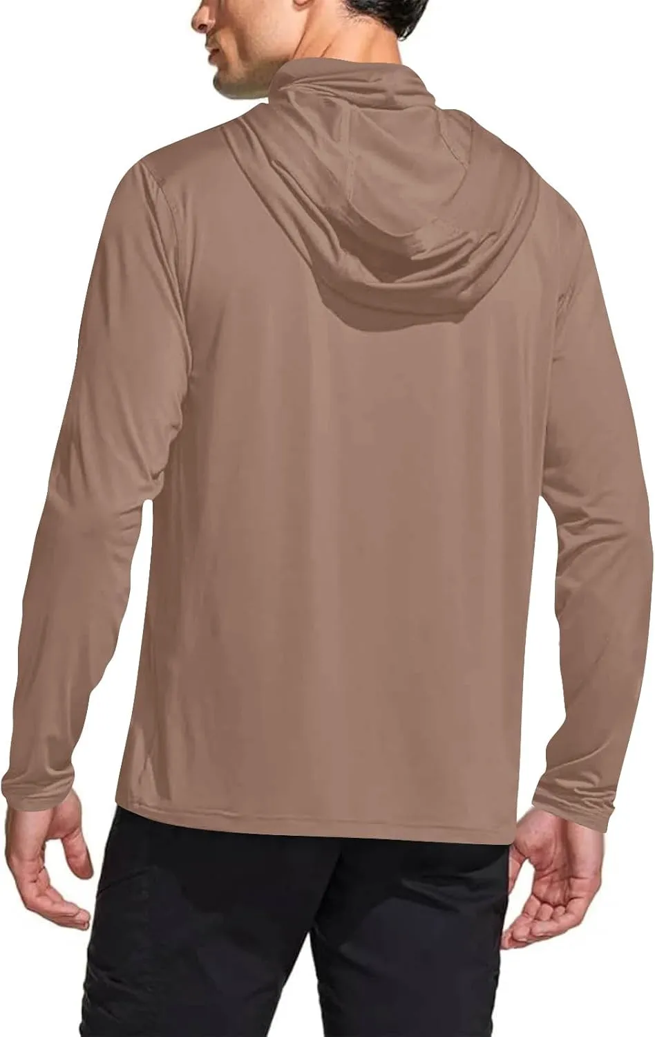 Men's UPF 50  Sun Protection Shirt with Mask Lightweight Long Sleeve Hooded Cooling Hiking Fishing Performance Shirts