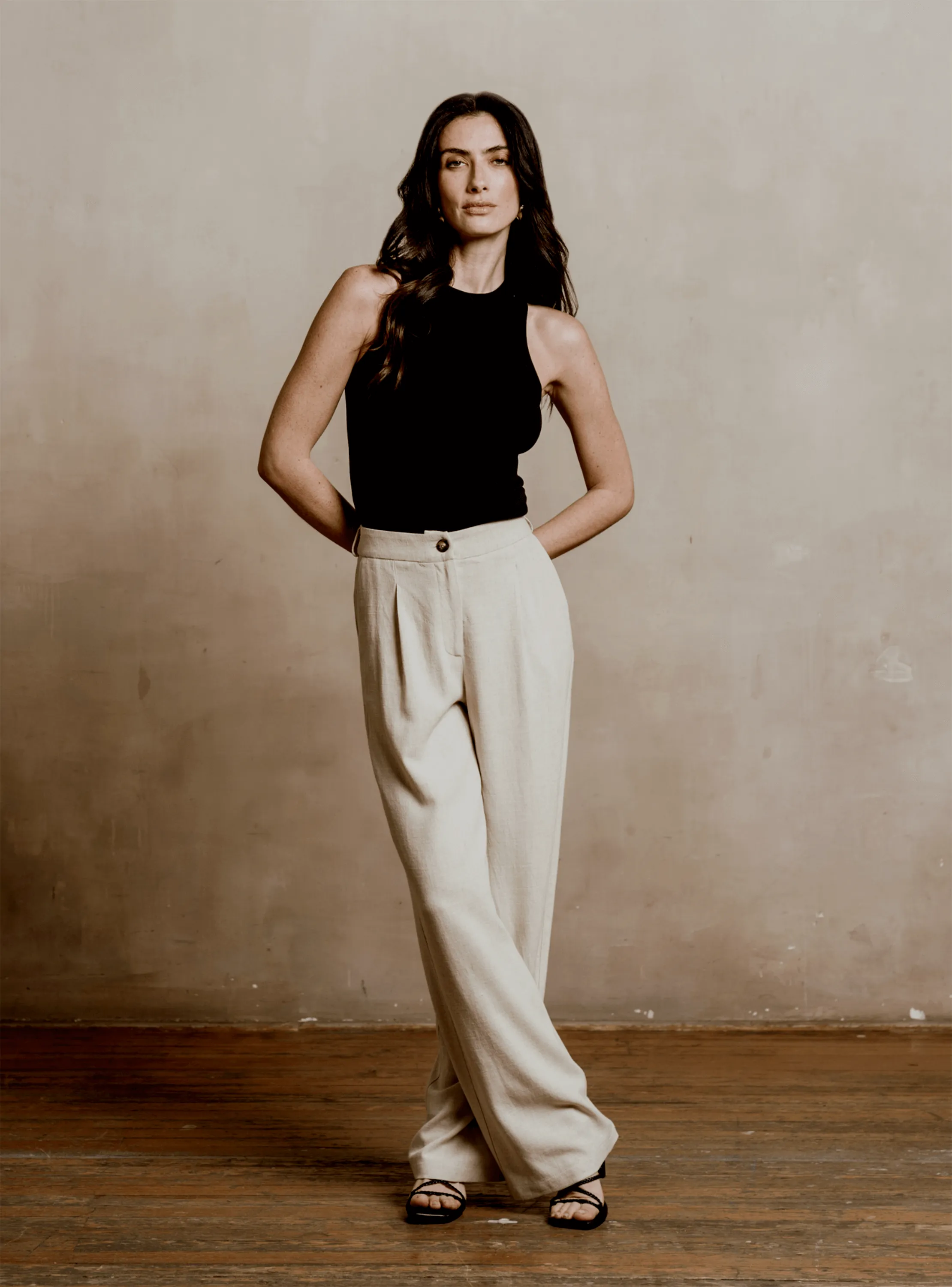 OCTAVIA | PANTALÓN NOA BEIGE LINO