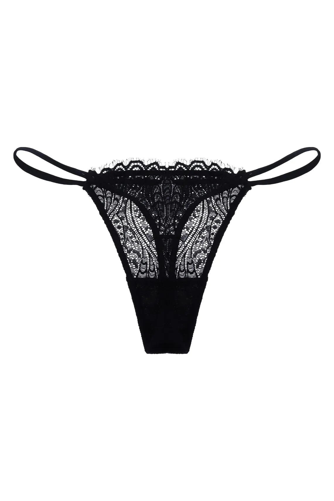 Panty negro tipo tanga para mujer