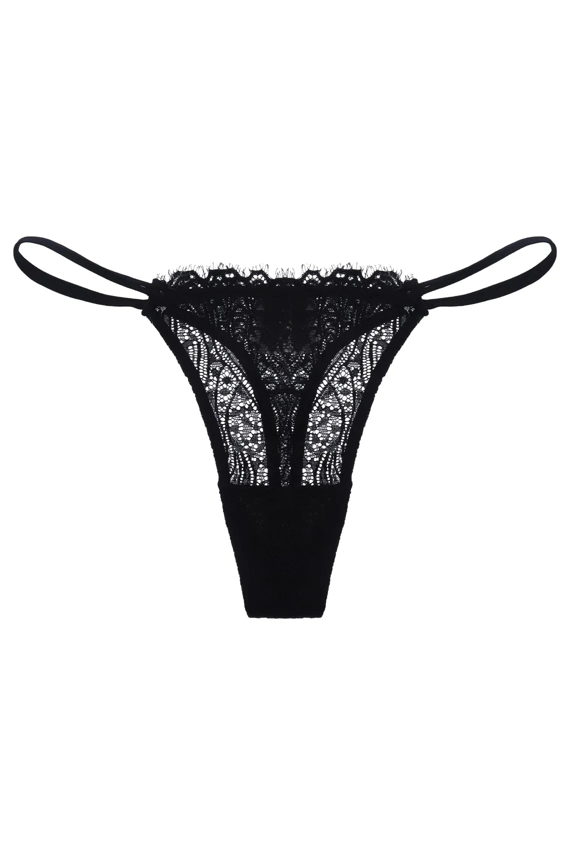 Panty negro tipo tanga para mujer