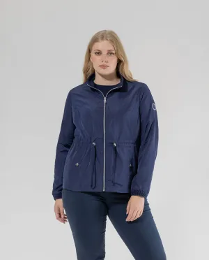 PARKA CORTA MANGA LARGA Y CUELLO ALTO AZUL OSCURO