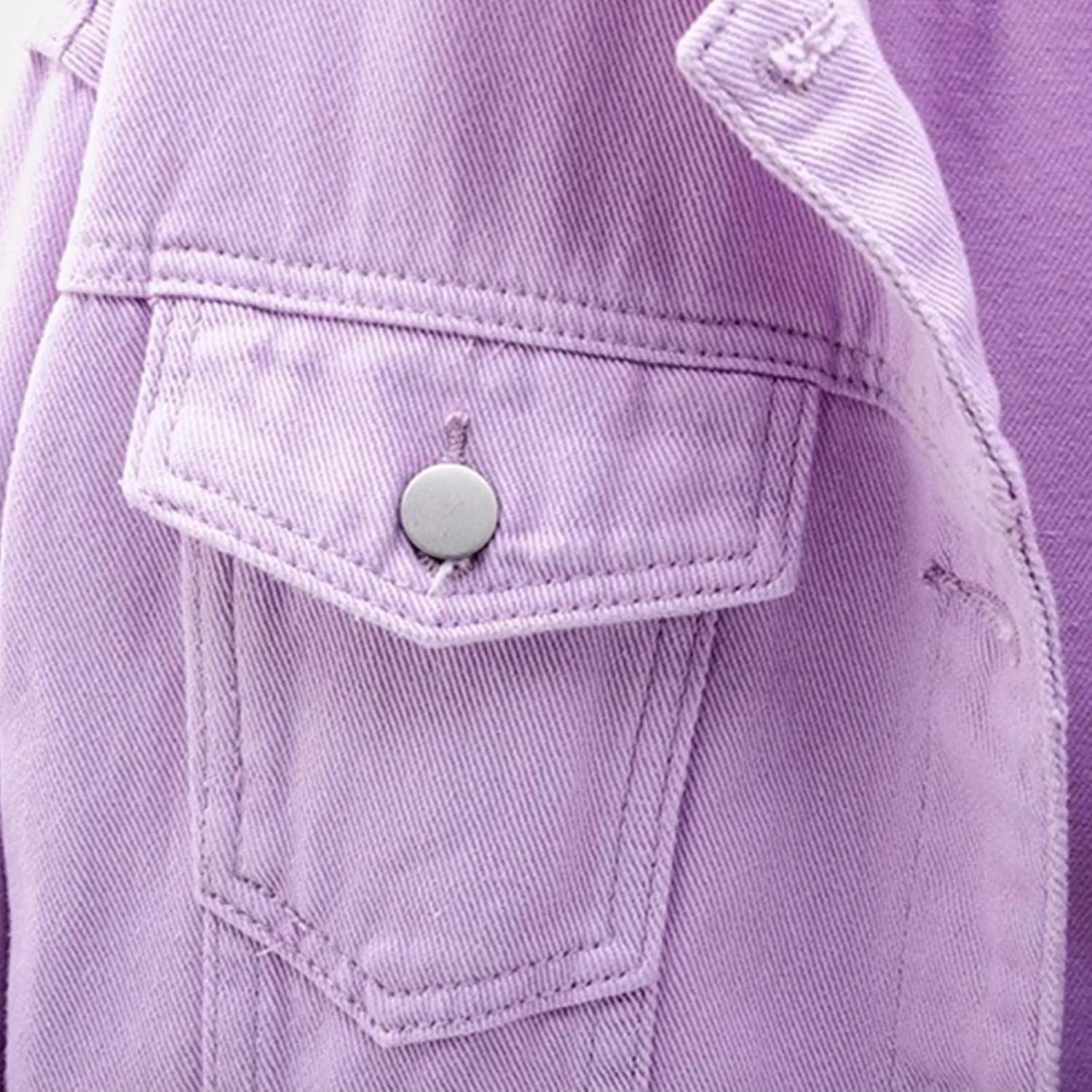 PETYCZEN Womens Jean Jacket Classic Fit Long Sleeve Cropped Denim Jacket Lapel Button Down Boyfriend Jean Jackets Fall Coats