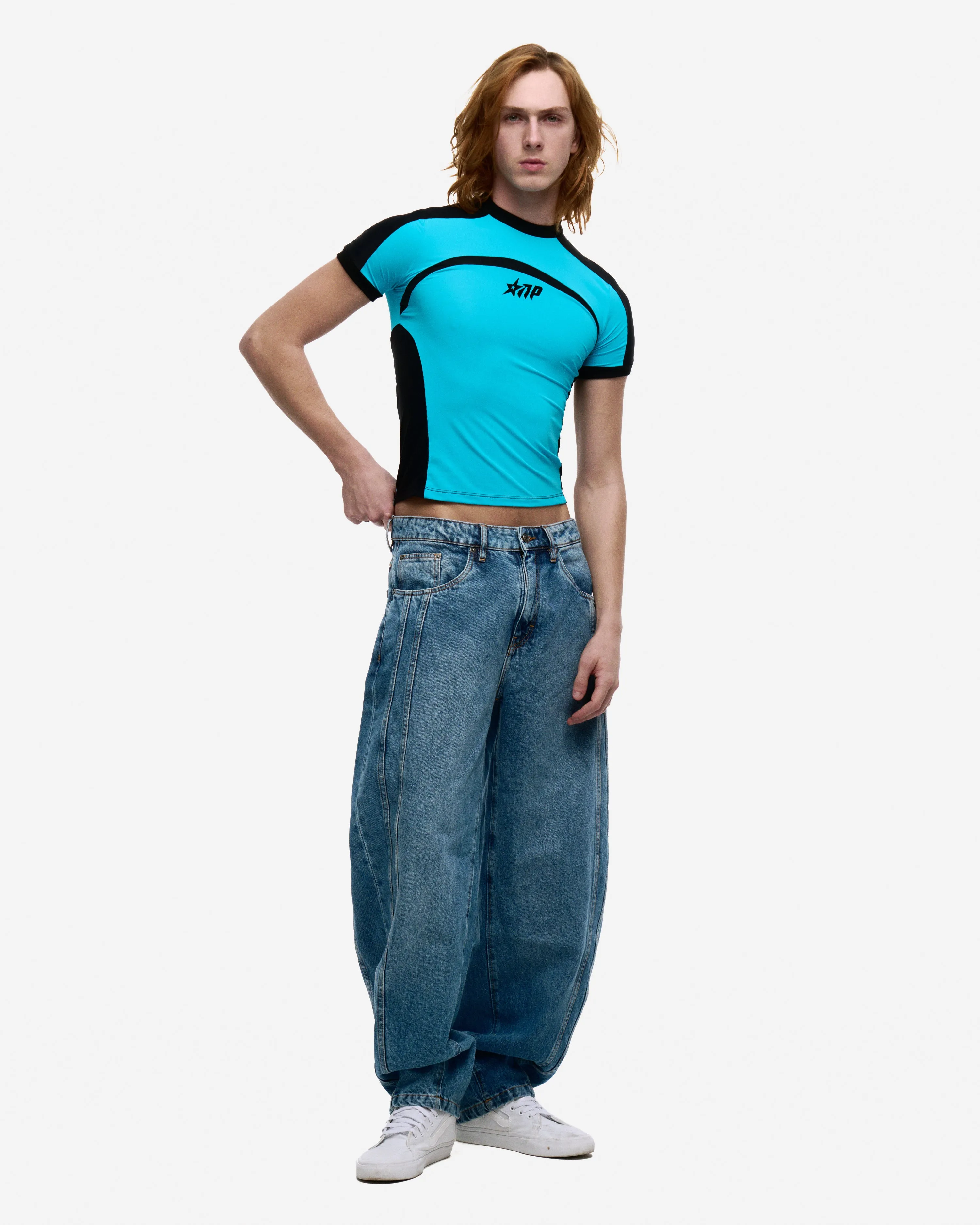 [Pré-Venda] Baby Tee Lycra ANP Star Azul