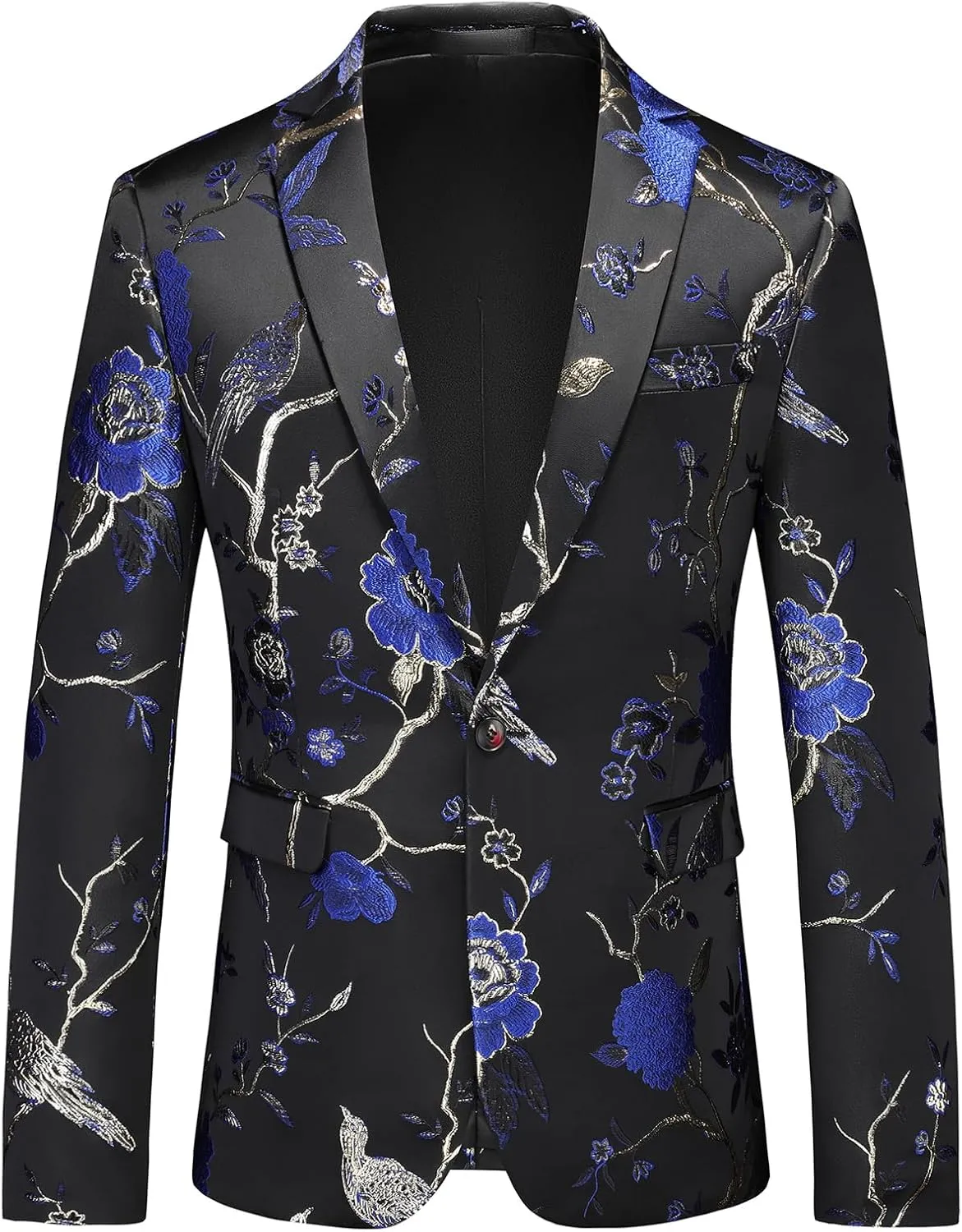 Rogers & Morris Blazer for Men Casual Slim fit Suit Jacket Dress Party Floral Men's Sport Coat Chaqueta de Traje para Hombre