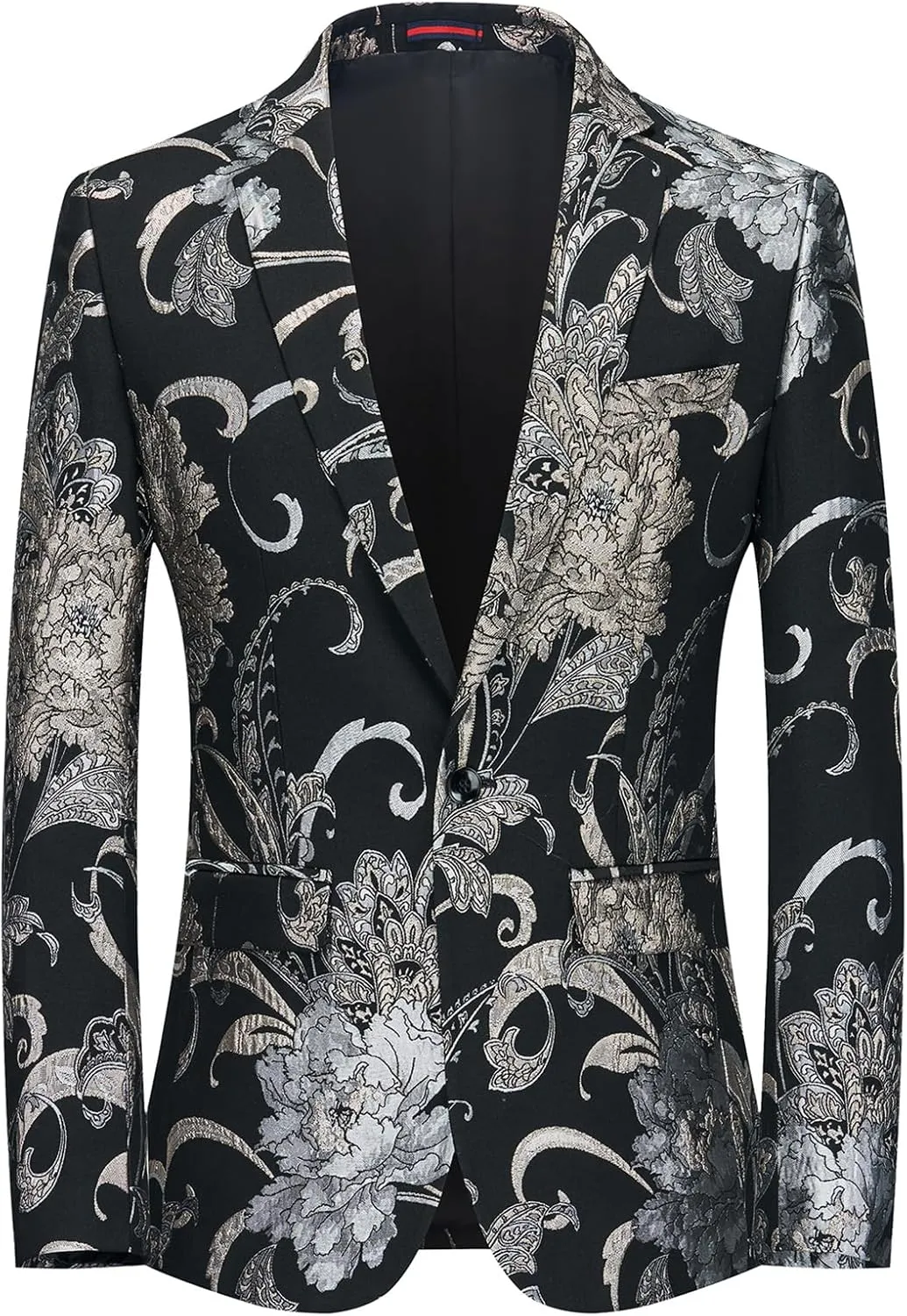 Rogers & Morris Blazer for Men Casual Slim fit Suit Jacket Dress Party Floral Men's Sport Coat Chaqueta de Traje para Hombre