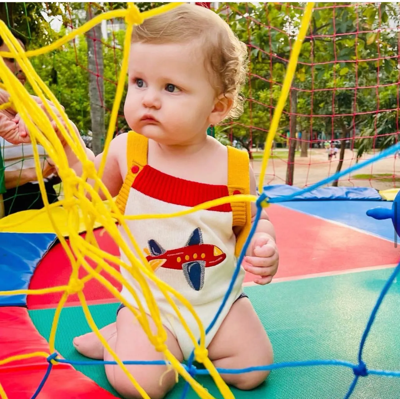 Romper Tricot Bordado Avião - Bebê e Infantil