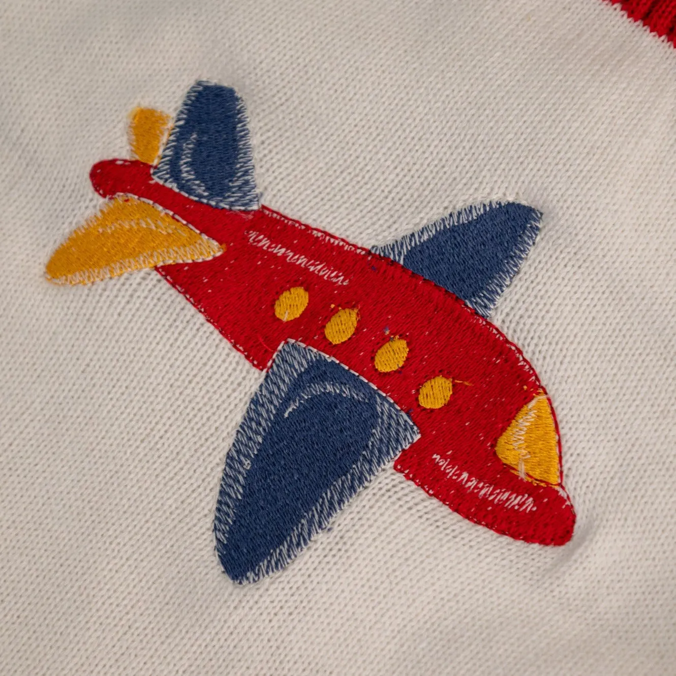 Romper Tricot Bordado Avião - Bebê e Infantil