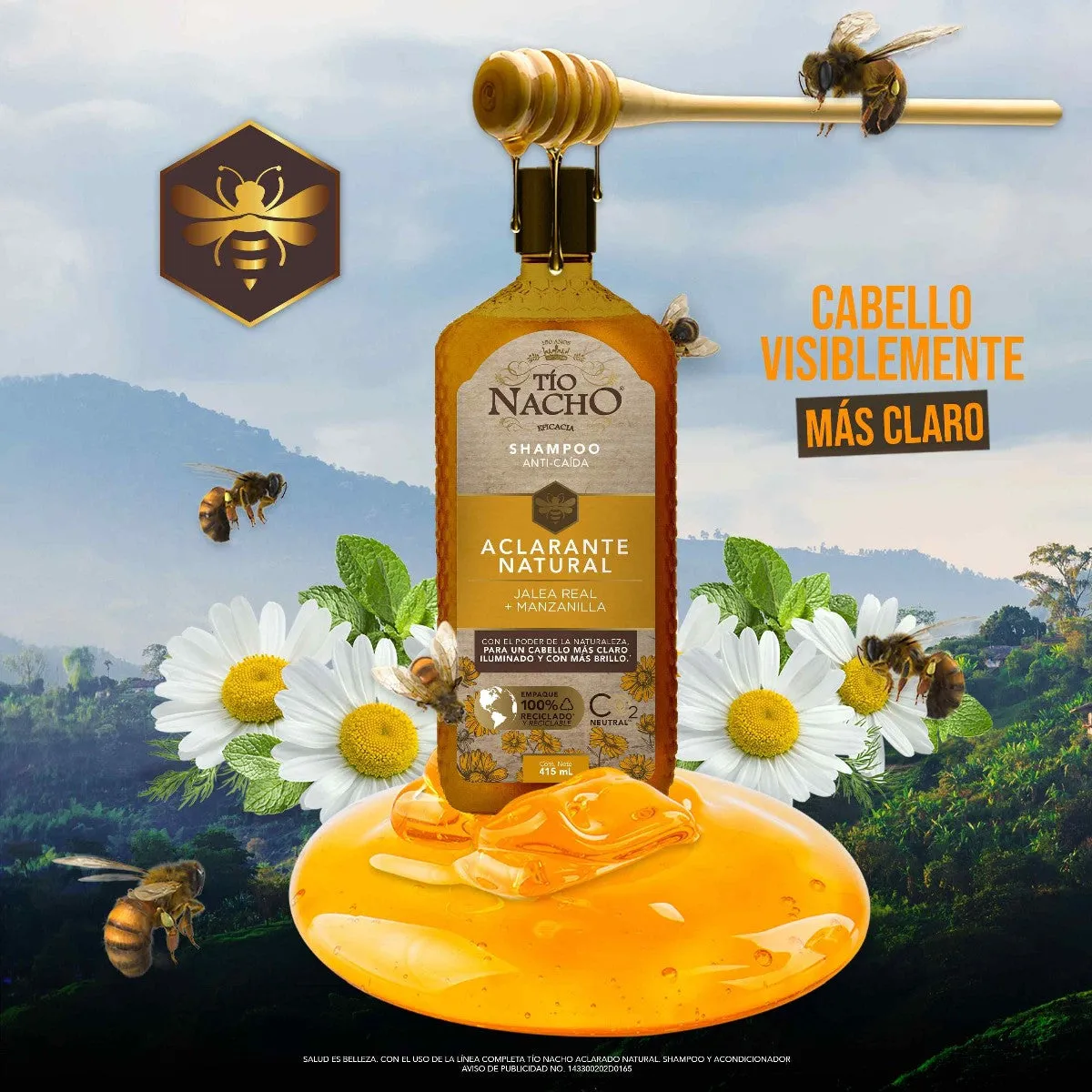 Shampoo Tio Nacho Manzanilla Tarro x415 ml