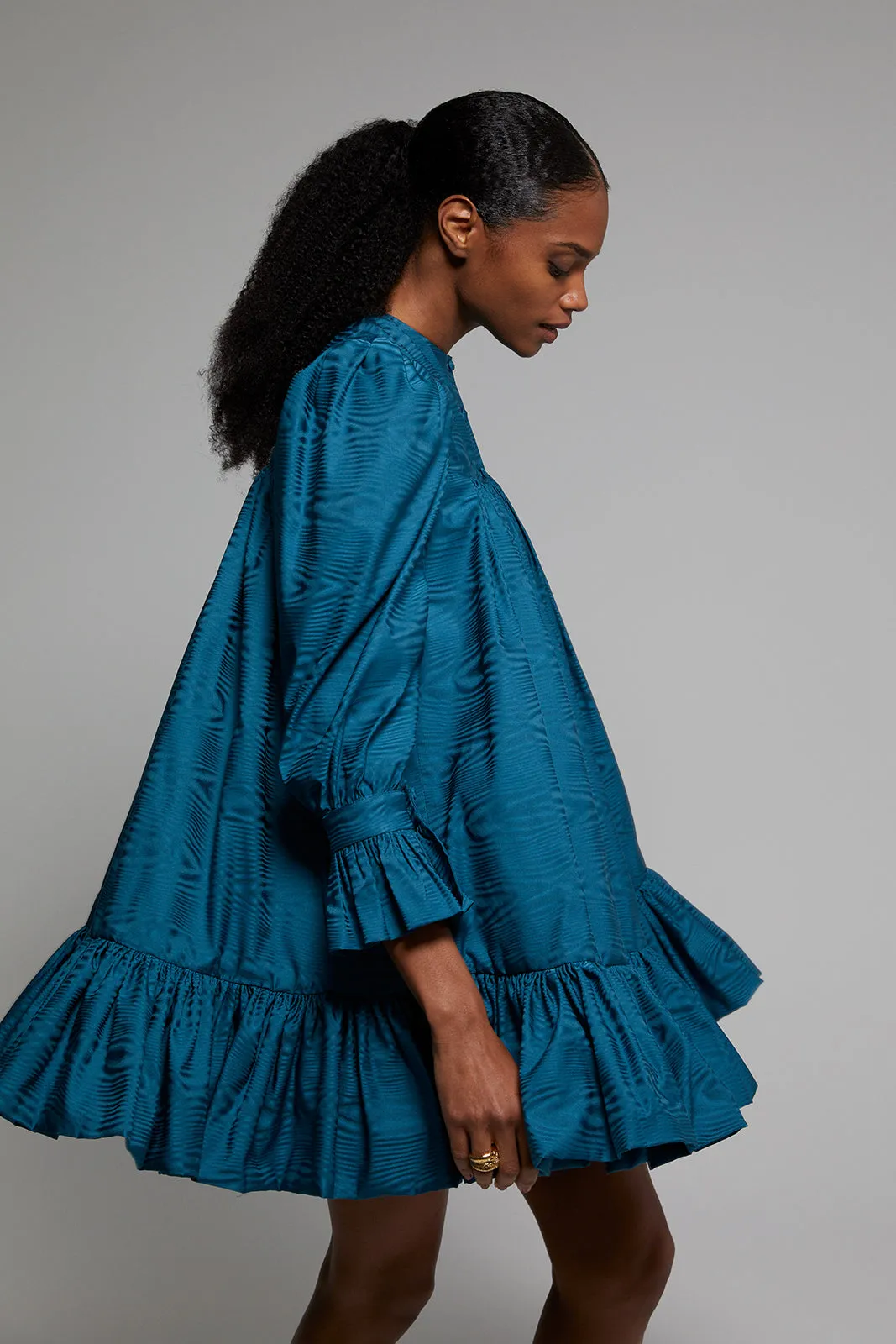 VESTIDO MUARÉ PETRÓLEO