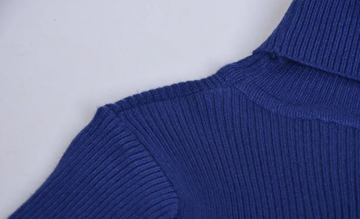 Vestido Tricot Gola Alta Midi Tubinho Inverno