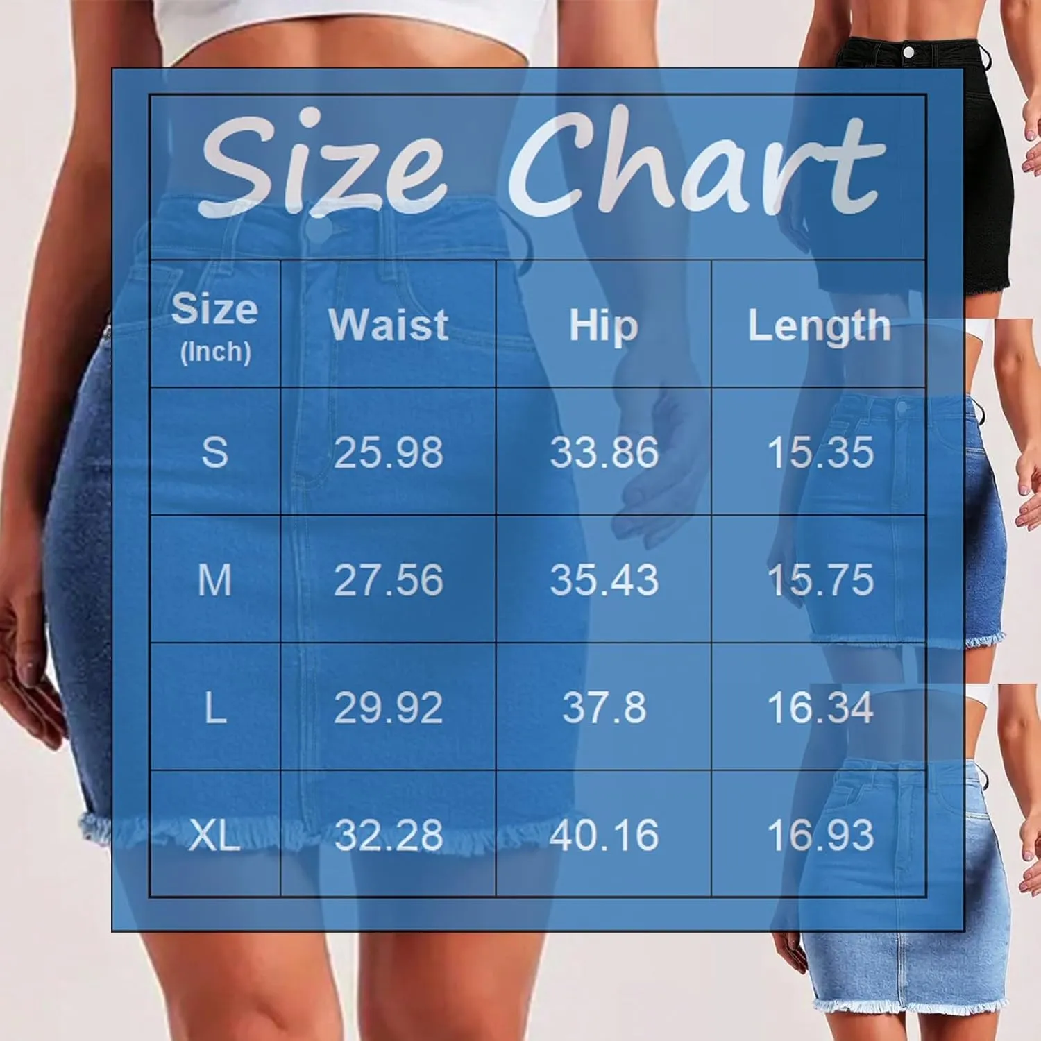 Womens Jean Skirt Denim Bodycon Raw Hem Stretch High Waisted Summer Frayed Button A Line Jeans Skirts with Pockets
